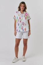 Load image into Gallery viewer, Enveloppe S/S Linen Shirt - Diamond Print
