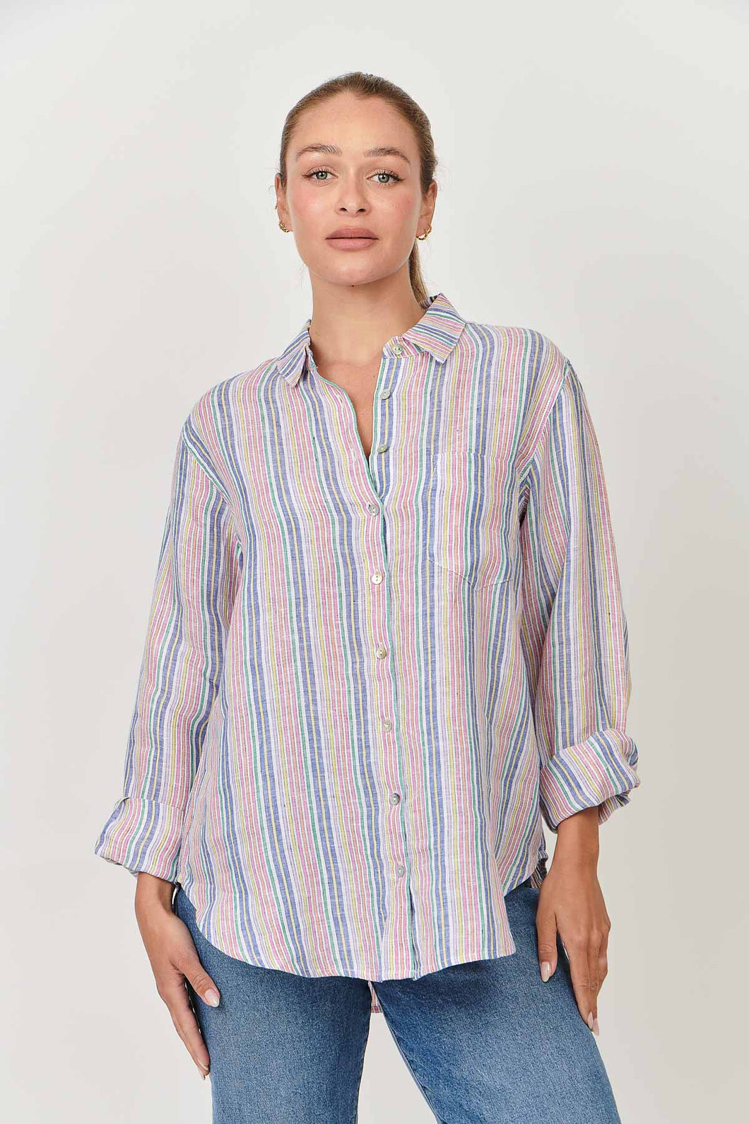 Enveloppe Linen Shirt - Arc-en-Ciel