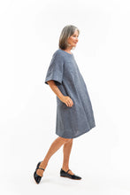 Load image into Gallery viewer, Eva Sunday Avery Dress - Navy Pinstripe
