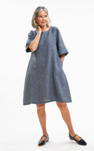 Load image into Gallery viewer, Eva Sunday Avery Dress - Navy Pinstripe
