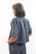 Load image into Gallery viewer, Eva Sunday Loretta Top - Navy Pinstripe
