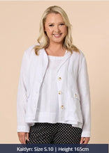 Load image into Gallery viewer, Gordon Smith Danielle Linen Jacket - White
