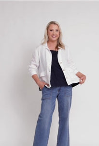 Gordon Smith Danielle Linen Jacket - White