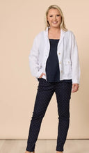 Load image into Gallery viewer, Gordon Smith Danielle Linen Jacket - White

