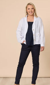 Gordon Smith Danielle Linen Jacket - White