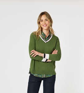Gordon Smith Harvard Jumper - Khaki