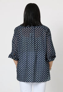 Gordon Smith Get Spotty Shirt - Navy/White