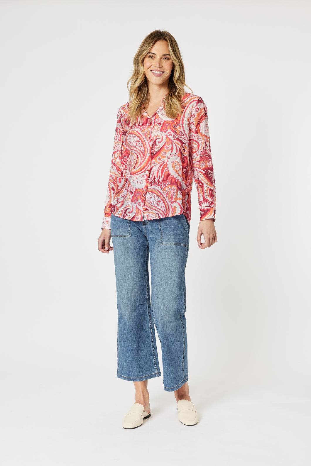 Gordon Smith Paisley Shirt - Red Multi
