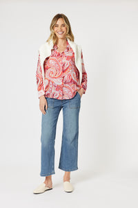 Gordon Smith Paisley Shirt - Red Multi