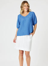 Load image into Gallery viewer, Gordon Smith Stitch Hem Skirt - White

