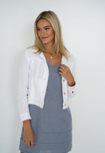Load image into Gallery viewer, Humidity Isabella Linen Jacket - White
