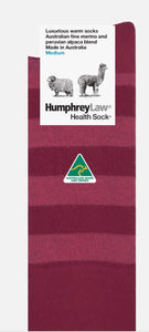 Humphrey Law Baby Alpaca Blend Stripe Socks - Berry
