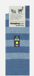 Humphrey Law Baby Alpaca Blend Stripe Socks - Denim