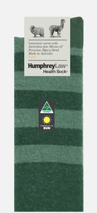 Humphrey Law Baby Alpaca Blend Stripe Socks - Forest Green
