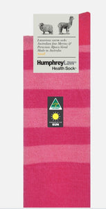 Humphrey Law Baby Alpaca Blend Stripe Socks - Hot Pink