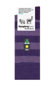 Humphrey Law Baby Alpaca Blend Stripe Socks - Violet
