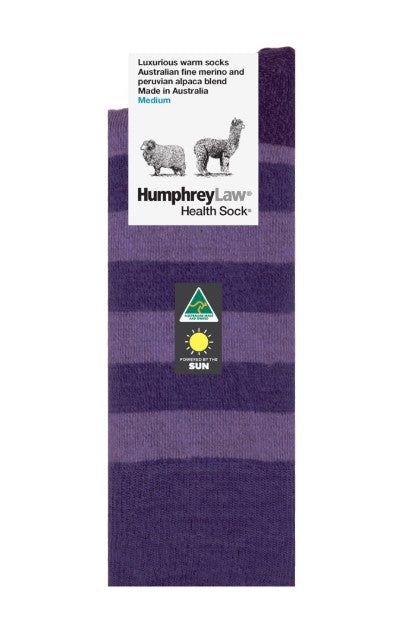 Humphrey Law Baby Alpaca Blend Stripe Socks - Violet