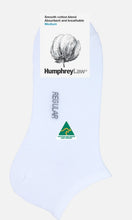 Load image into Gallery viewer, Humphrey Law Mercerised Cotton Ankle Sock - White
