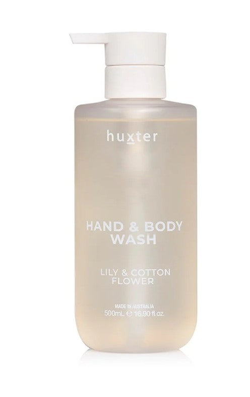 Huxter Hand & Body Wash 500ml - Lily & Cotton Flower