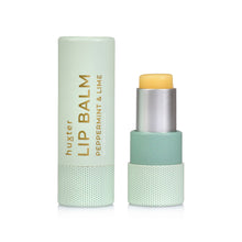 Load image into Gallery viewer, Huxter peppermint &amp; lime lip balm in pastel green packaging.
