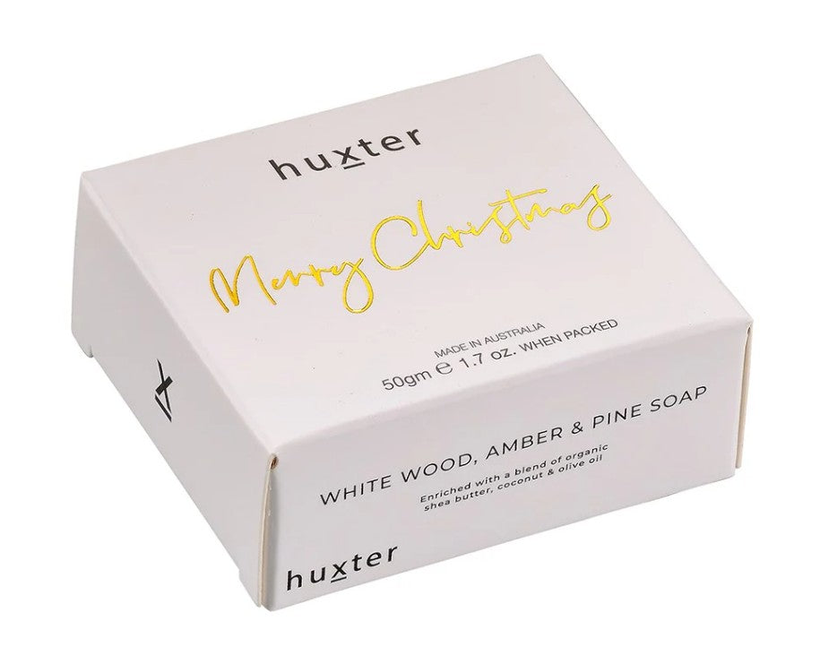 Huxter Mini Boxed Guest Soap - Merry Christmas White