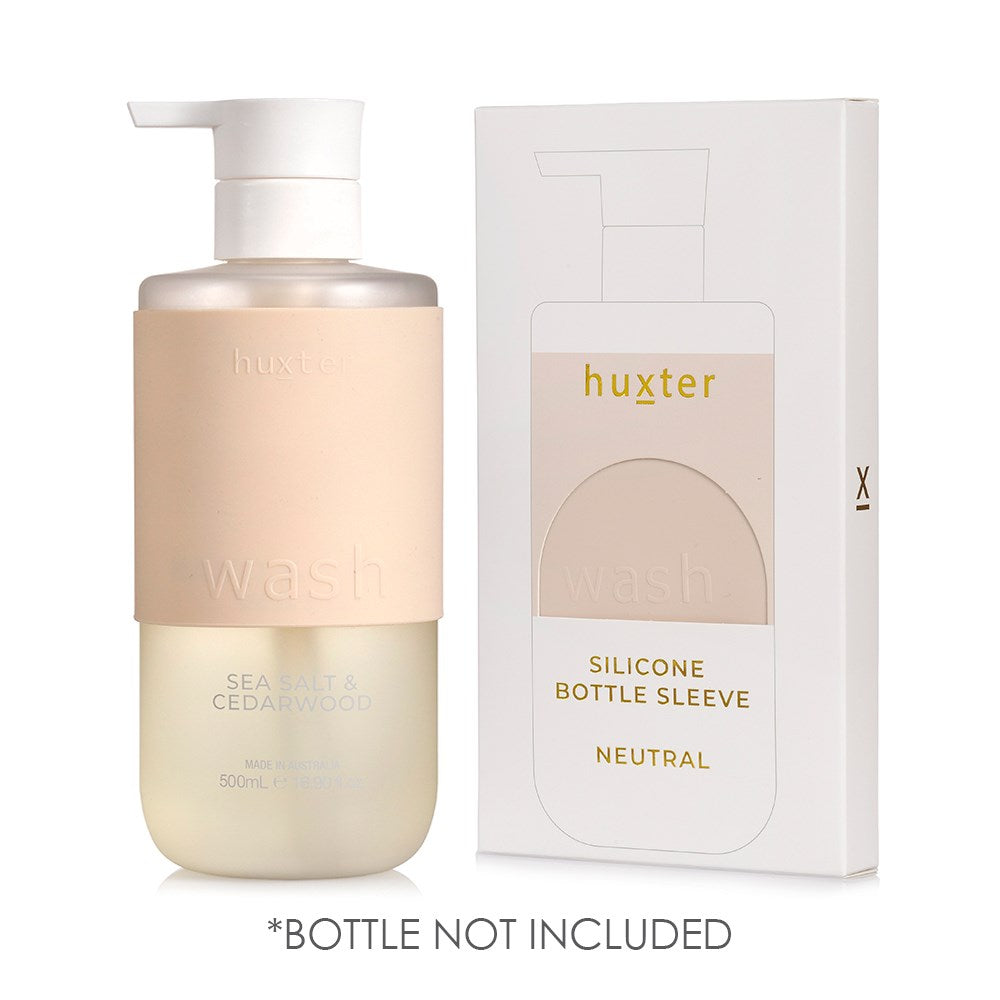Huxter Silicone Bottle Sleeve WASH - Neutral
