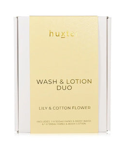 Huxter Wash & Lotion Duo - Lily & Cotton Flower