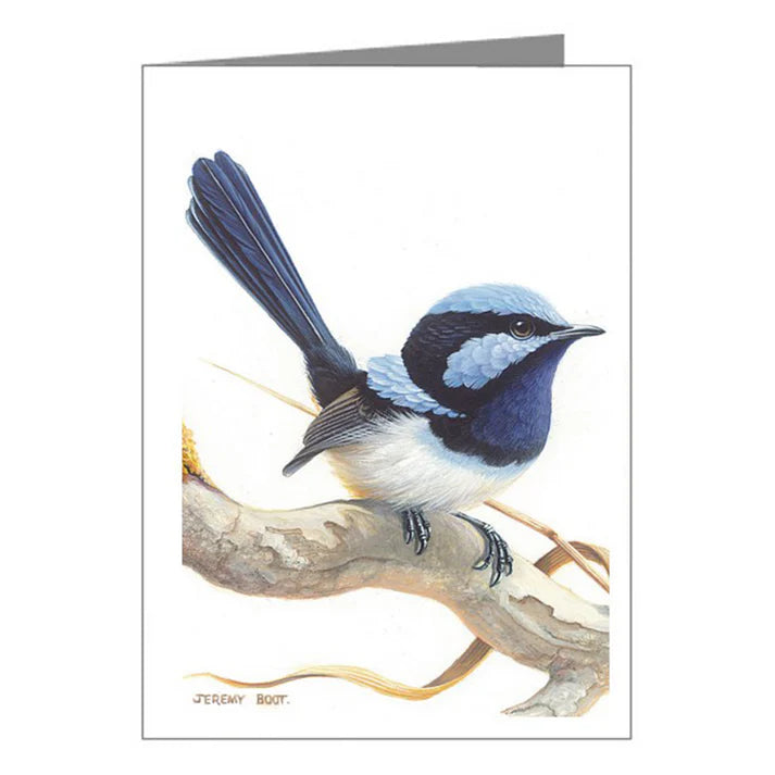 Jeremy Boot Gift Tag - Blue Wren on a Branch