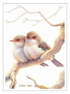 Jeremy Boot Gift Tag - Two Young Blue Wrens