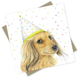 Greeting Card - "Walter" the miniature long haired Dachshund