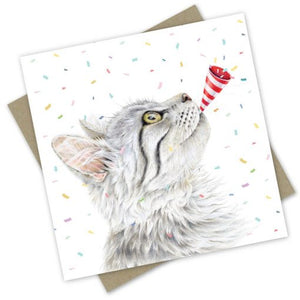 Greeting Card - "Neo" the Silver Tabby