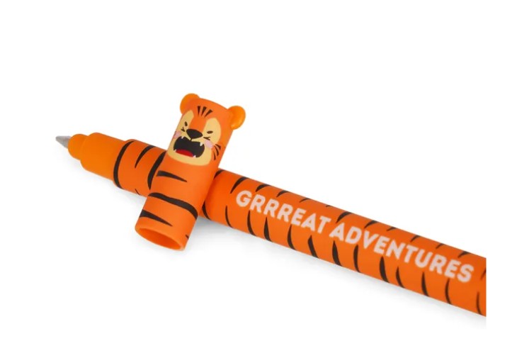 Legami Erasable Gel Pen - Orange Ink - Tiger