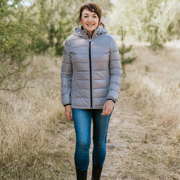 MOKE Packable Down Jacket - Lynn - Houndstooth