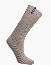 Load image into Gallery viewer, Lamington Wool Sunday Socks Chunky Cable Knit - Bluff (Oyster)
