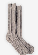Load image into Gallery viewer, Lamington Wool Sunday Socks Chunky Cable Knit - Bluff (Oyster)
