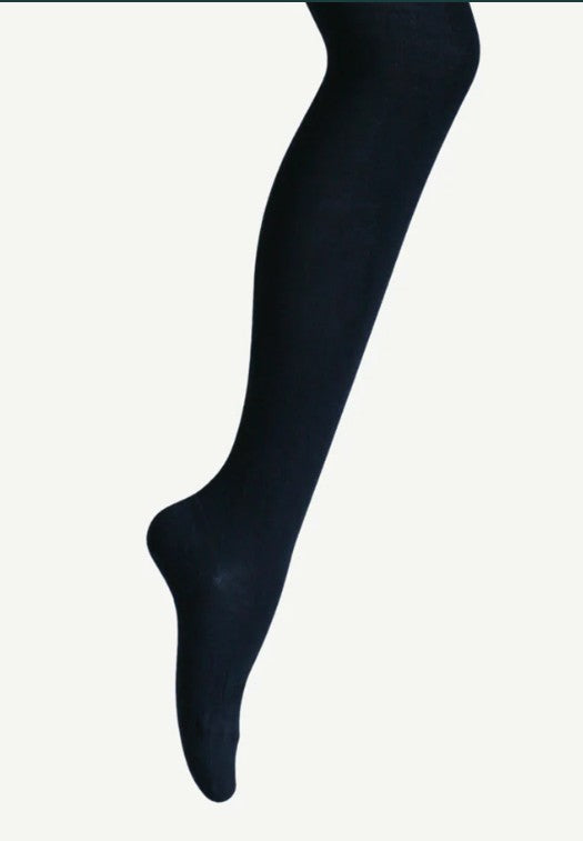 Lamington Ladies Flat Knit Merino Wool Tights - Navy