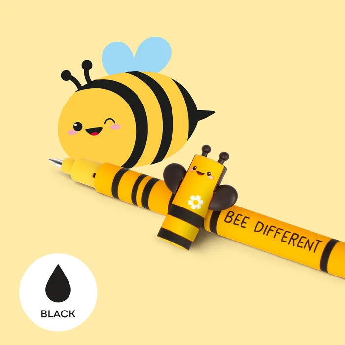 Legami Erasable Gel Pen - Black Ink - Bee