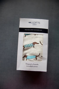 Luxury Linen Shower Cap - Dachshunds