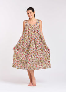 Arabella V Neck Cotton Nightie - Floral II