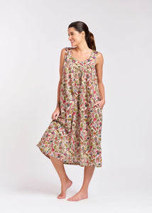 Arabella V Neck Cotton Nightie - Floral II