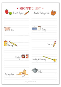 Red Tractor Designs Magnetic Shopping List