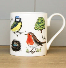 Load image into Gallery viewer, Madeleine Floyd Bone China Mug - Garden Birdsong Robin

