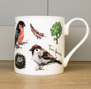 Madeleine Floyd Bone China Mug - Garden Birdsong Tree Sparrow