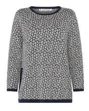Load image into Gallery viewer, Mansted Flora Crew Neck Cotton Pullover - Navy
