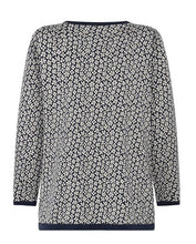 Load image into Gallery viewer, Mansted Flora Crew Neck Cotton Pullover - Navy
