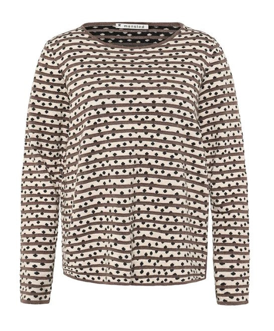 Mansted Fri Cookies & Cream Organic Cotton Pullover - Brown