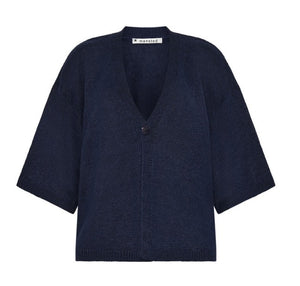 Mansted Limone Linen Cardigan - Navy
