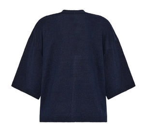 Mansted Limone Linen Cardigan - Navy