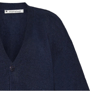Mansted Limone Linen Cardigan - Navy