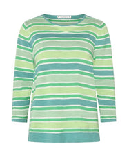 Load image into Gallery viewer, Mansted Natalia Stripe Cotton Top - Green
